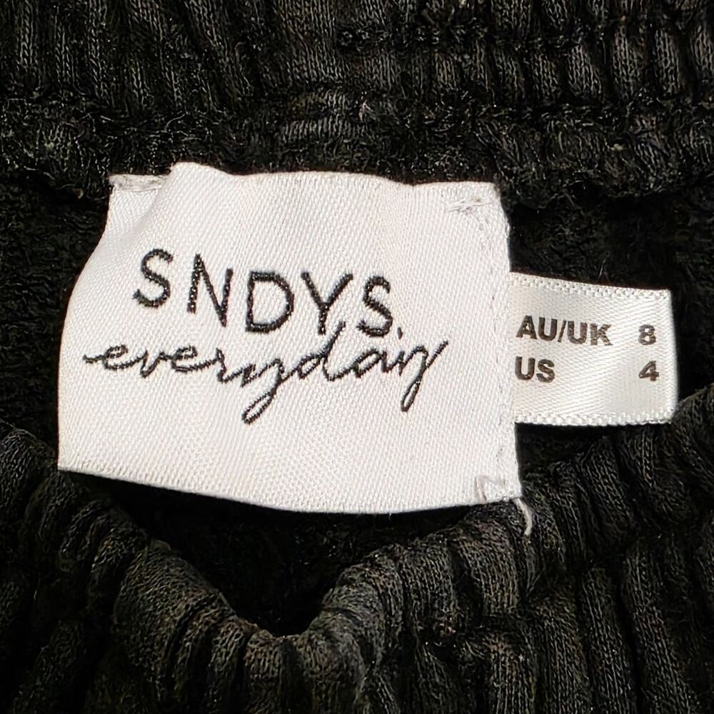 SNDYS. Everyday Luxe Hi-Rise Joggers Sweatpants Washed Black Size 4 - Picture 3 of 8